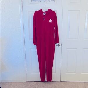 Juicy Couture Vibrant Red Zip-Up Hooded Onesie